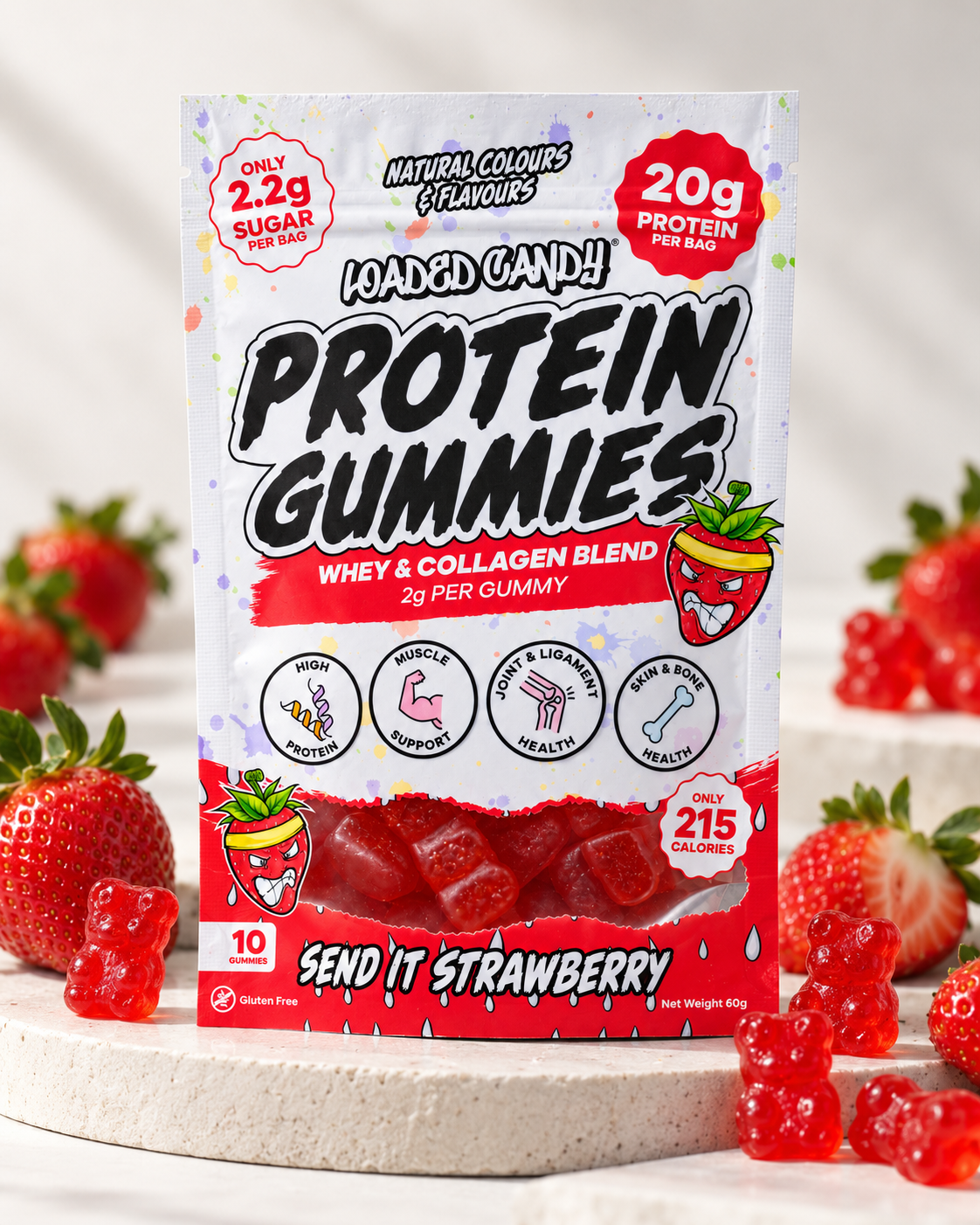 Protein Gummies Send it Strawberry