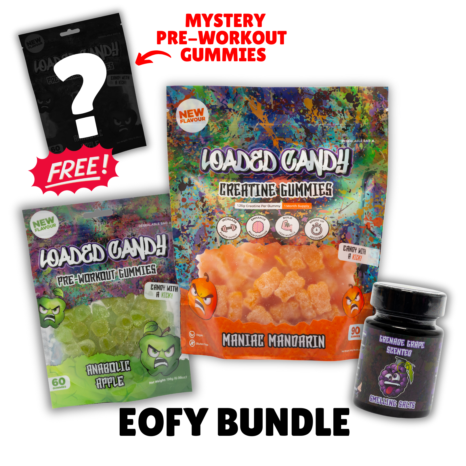 EOFY Welcome Bundle - Creatine, Apple Pre, Grape Salt + FREE MYSTERY Pre