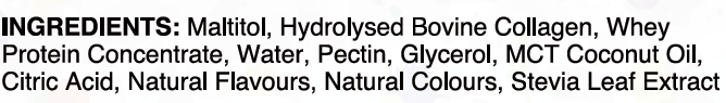 Protein Gummies - 20g/Bag ingredients